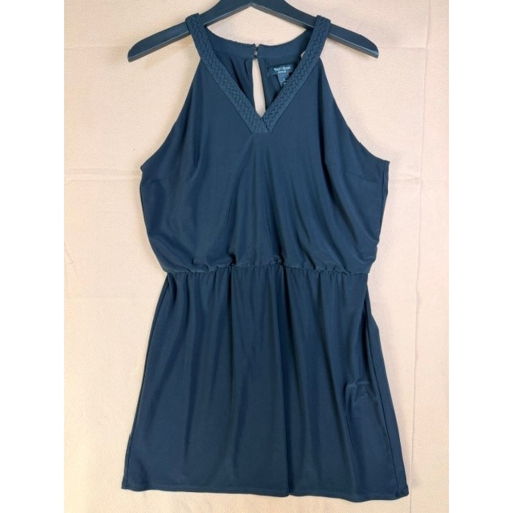 White House Black Market Black Sleeveless V Neck Dress